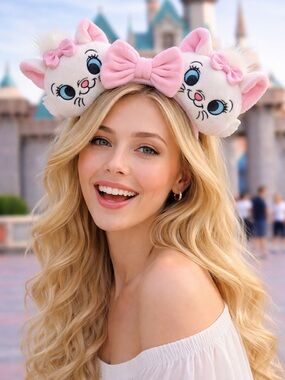 Disney Marie the Cat Aristocats Plush Minnie Ears Headband NEW